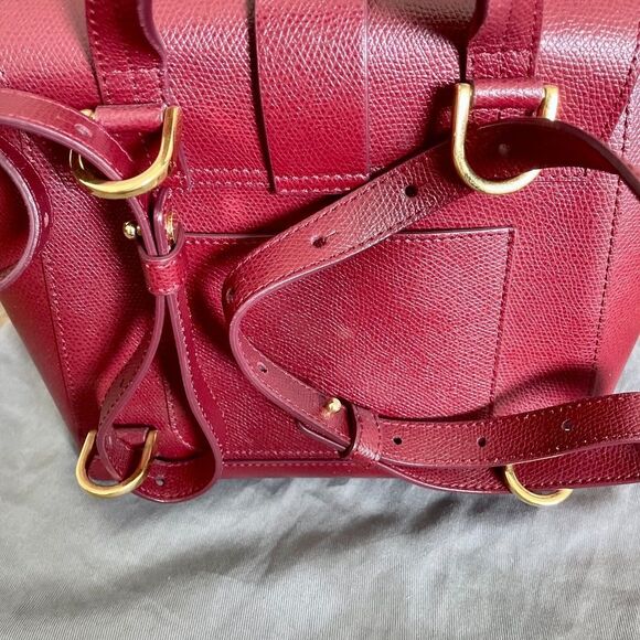 Senreve Mini Maestra Bag Chianti Leather Tote Backpack Crossbody Satchel Red main image 9